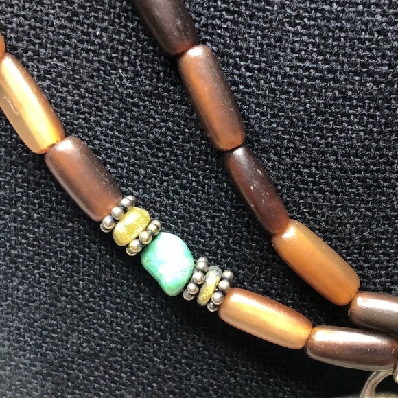 BARSE Turquoise Pendant on Multi-Strand Necklace with Sterling Silver Accents - Picture 4 of 17